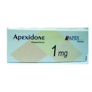Apexidone 1 mg ( Risperidone ) 20 film-coated tablets